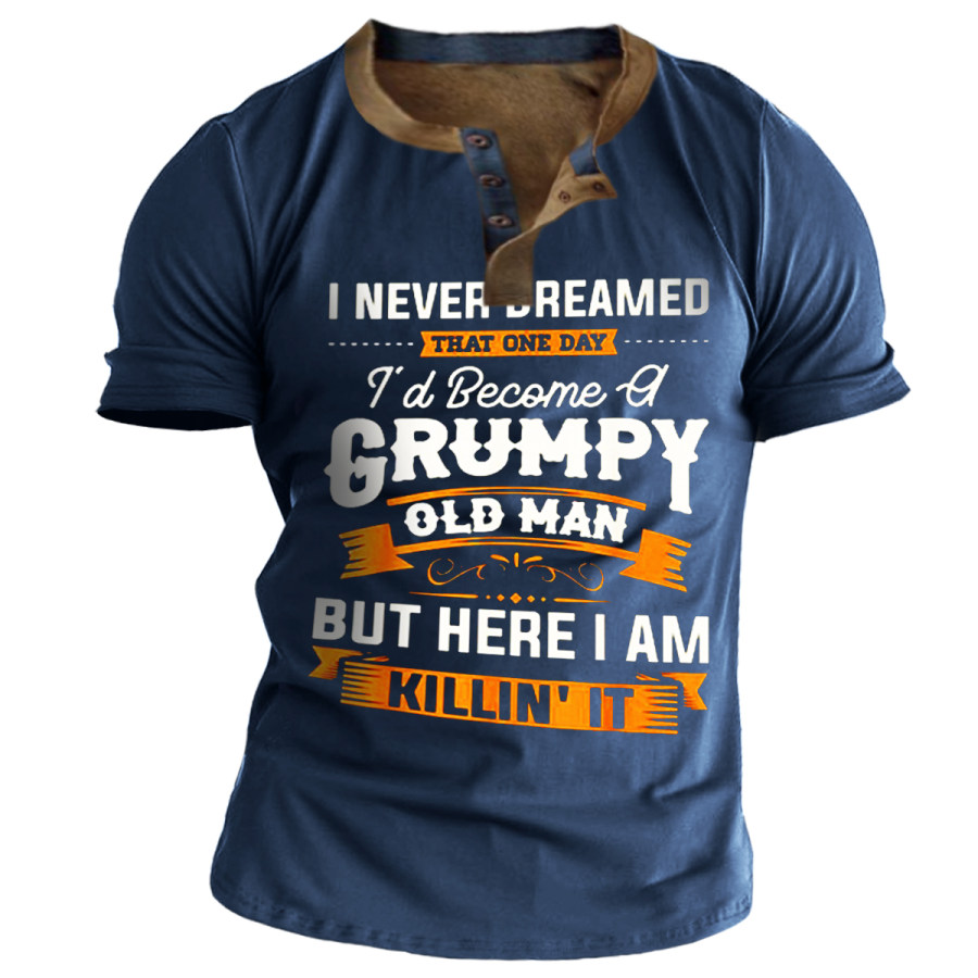 

Men's Vintage OLD MAN Henley T-Shirt