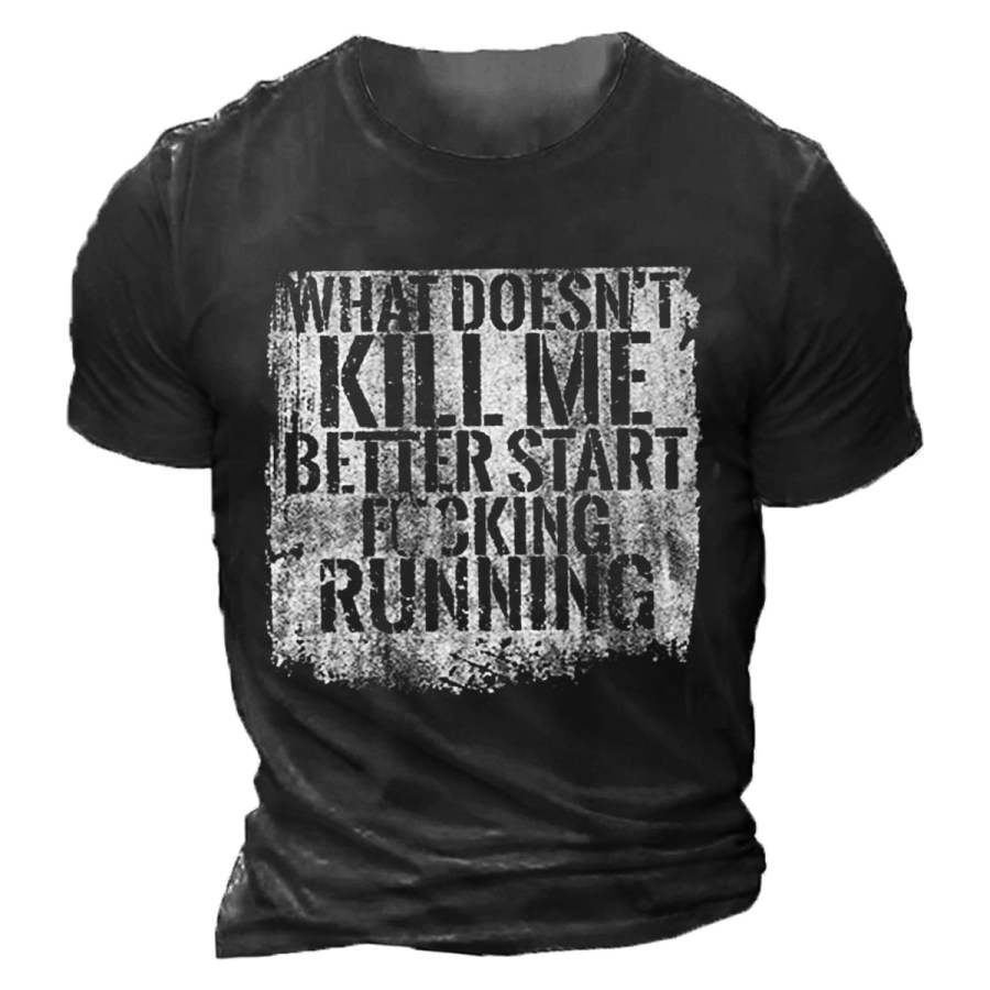

Men's Retro KILL ME Round Neck Short Sleeve T-Shirt