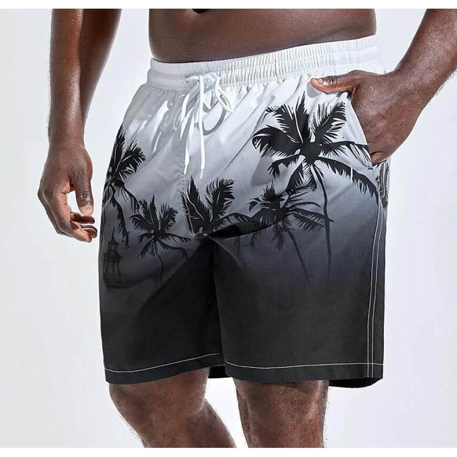 

Men's Vintage Hawaiian Coconut Tree Board Shorts