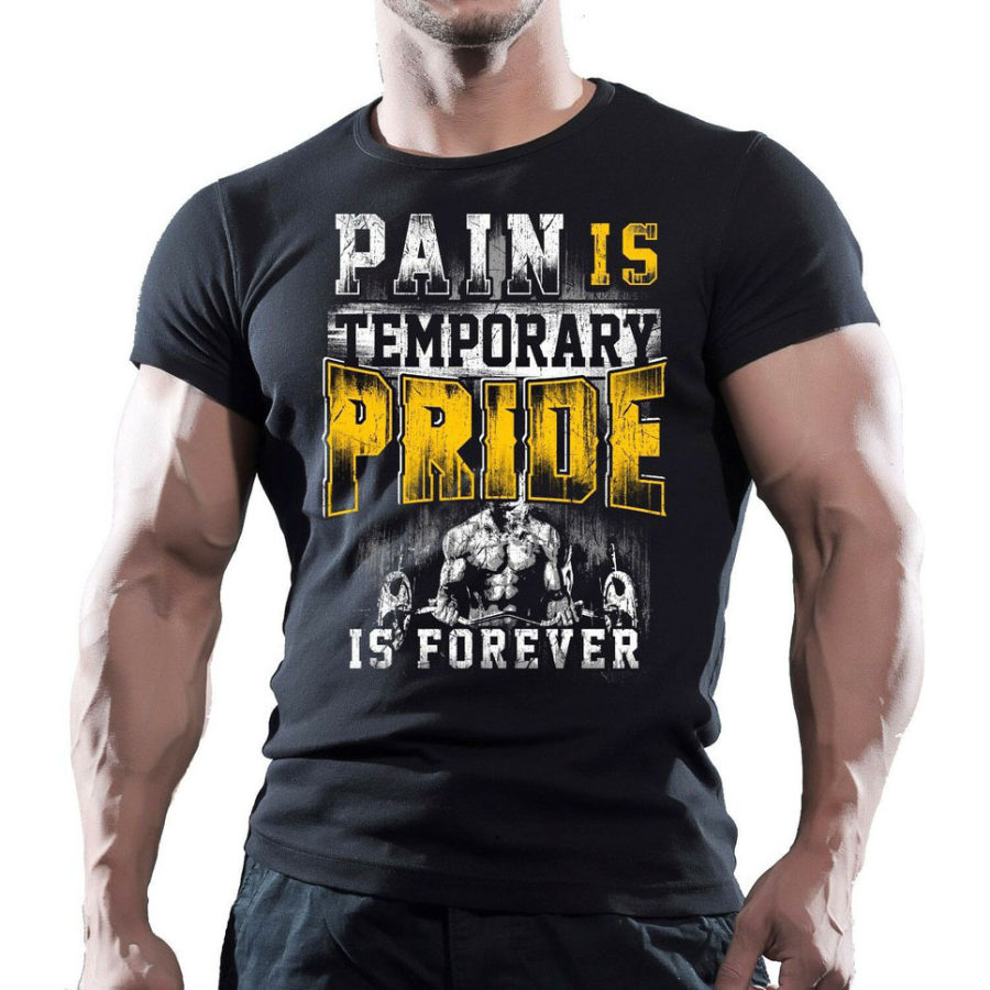 

Men's Pain Is Temporary Pride Is Forever Print Cotton T-Shirt