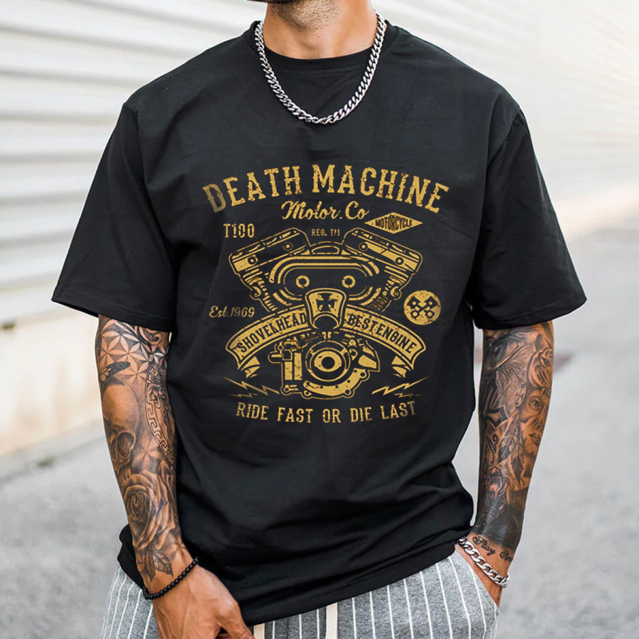 

Men's Vintage DEATH MACHINE Short Sleeve T-Shirt