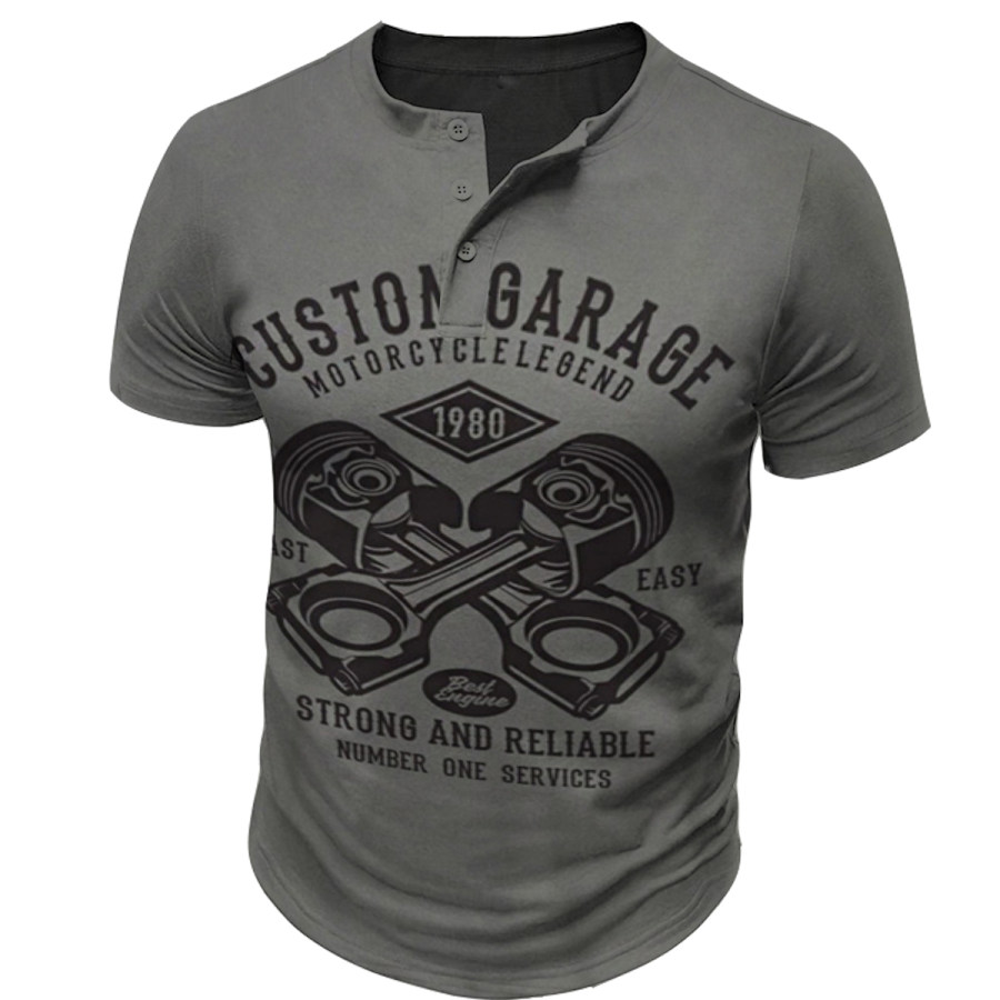 

Men's Vintage Repair Henley Short Sleeve T-Shirt