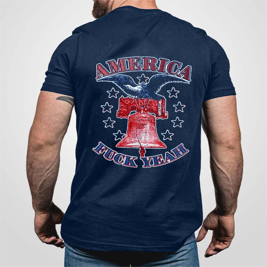 

Men's Vintage American Liberty Crew Neck Short Sleeve T-Shirt