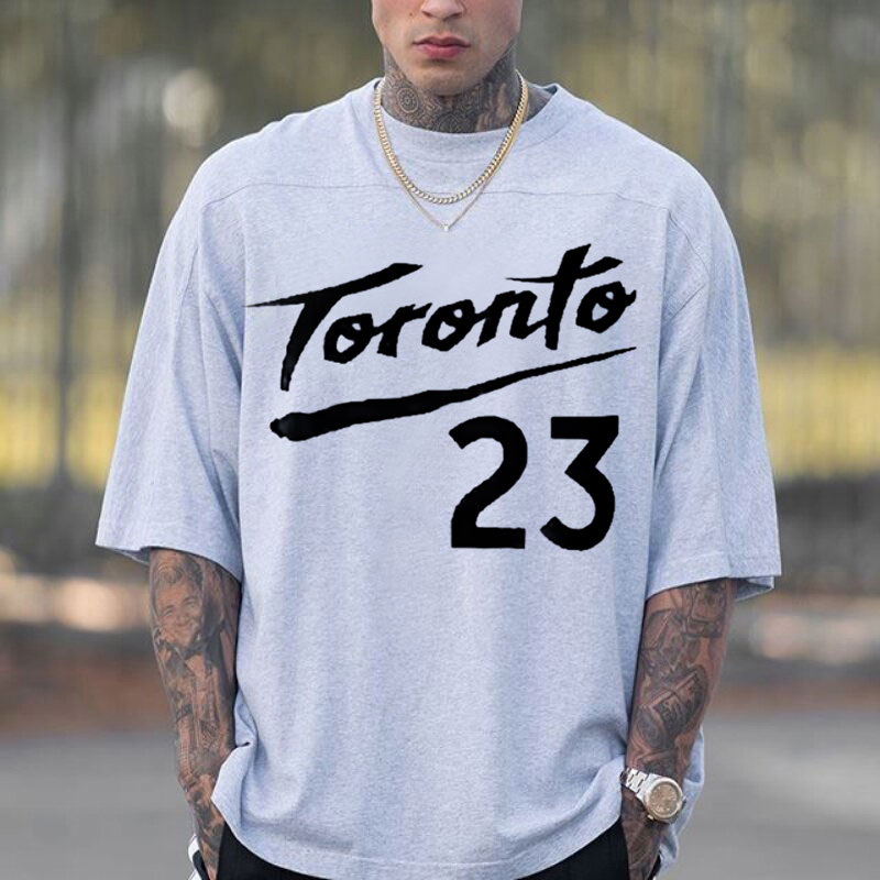 Toronto Raptors Basketball Letter Print T shirt
