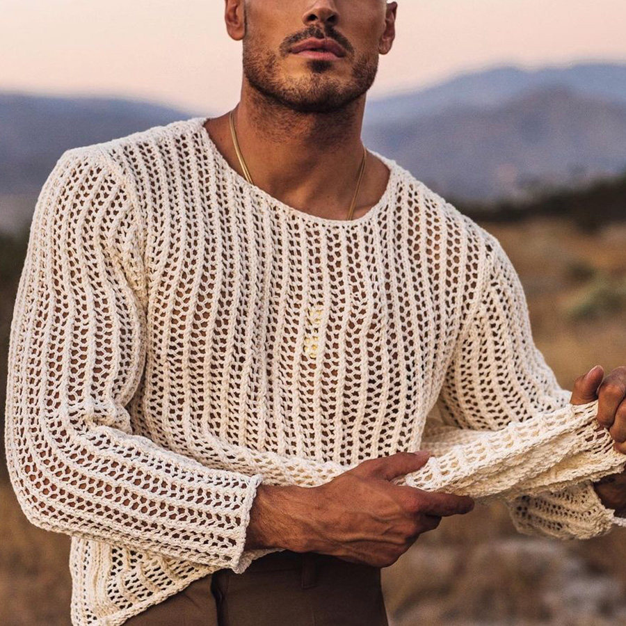 

Men's Mesh Holiday Casual Sweater