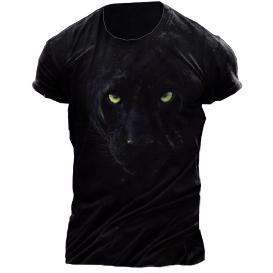 

Mens Fashion Panther Printed T-shirt