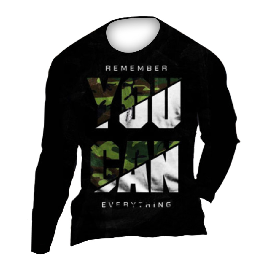 

Men's Clown Letters Breathable Printed Long Sleeve T-shirt