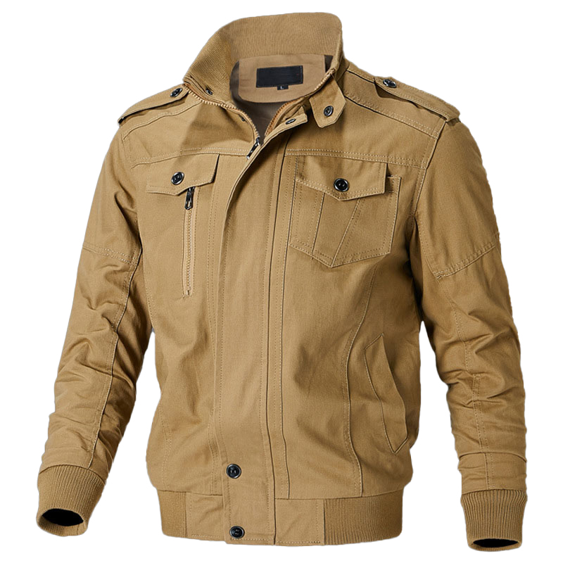 Men's Lapel Button Zip Chic Casual Jacket