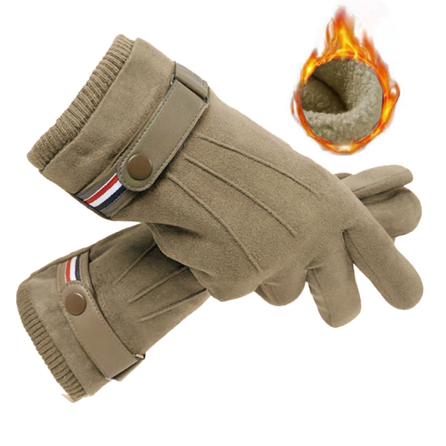 

Wildleder Männer Guantes Handschuhe Winter Touchscreen Warm Halten Winddicht Fahren Dicke Kaschmir Anti Slip Outdoor Männlichen Leder