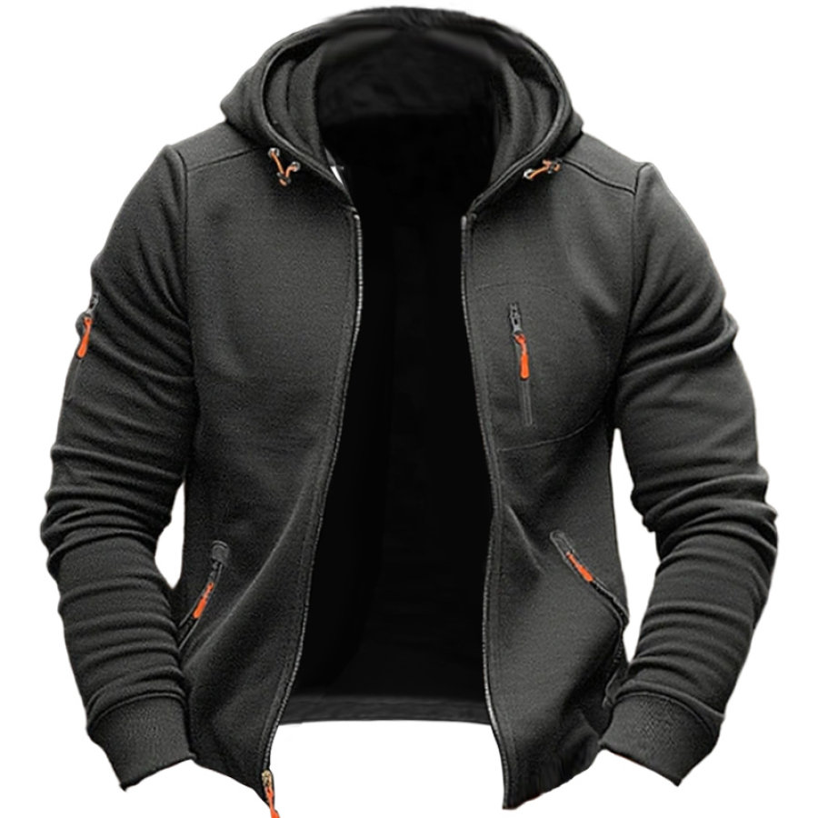 

Men's Fleece Zipper Hoodie Jacket Sport Outdoor Warm Casual Everyday Streetwear Casual