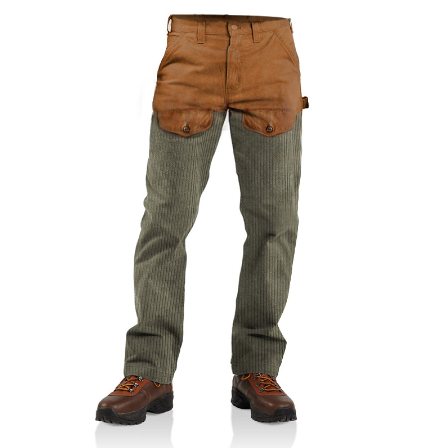 

Мужские вельветовые брюки на шнурке JКонтрастные цвета замшевые уличные толстые тактические брюки в стиле ретро