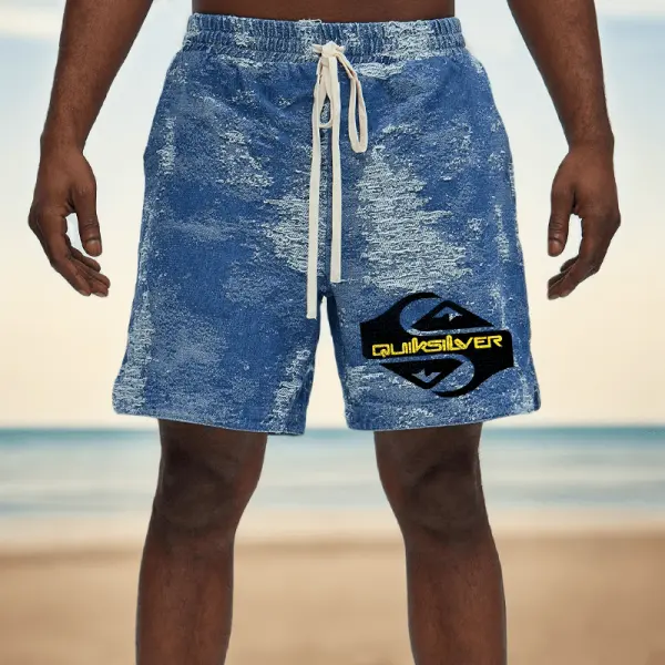 Men's Retro Pocket Quicksilver Shorts Jorts - Cotosen.com