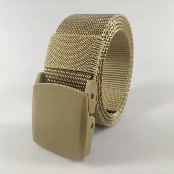 Plastic buckle nylon tactical belt men's outdoor quick-drying durable hypoallergenic canvas military training belt - Nicheten.com 