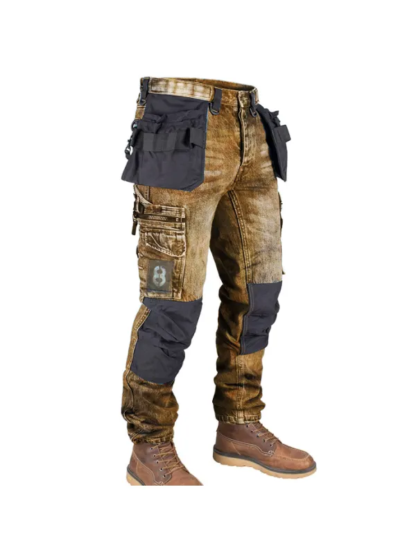 Retro Mens Multi Pocket Outdoor Casual Jeans - Plazabery.chimpone.com 