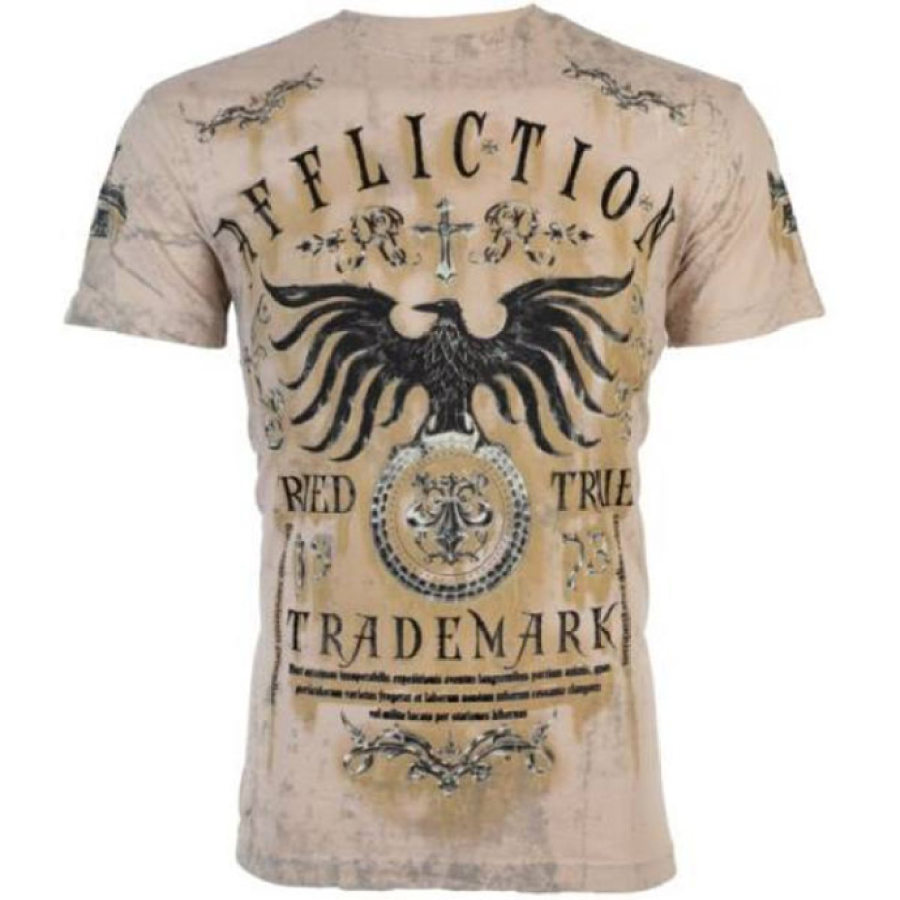 

Men's retro outdoor printing casual t-shirt