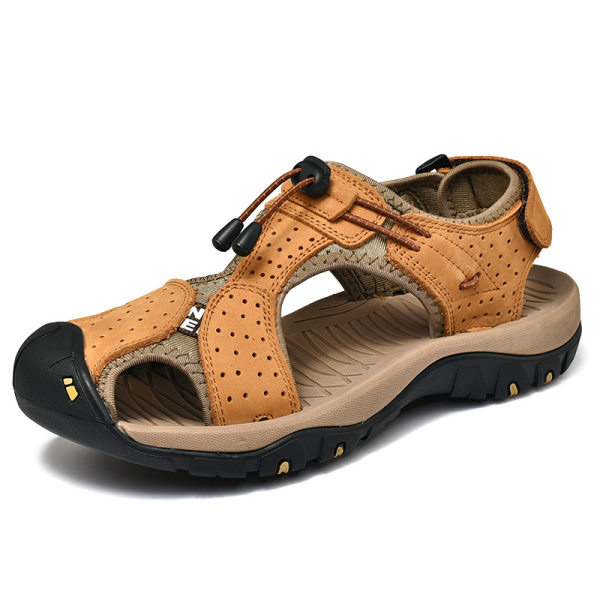 Mens leather toe cap sandals - Cotosen.com