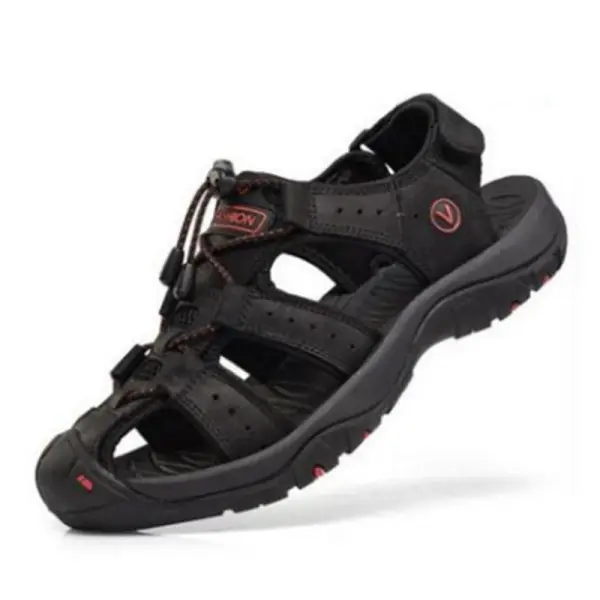 Mens leather toe cap sandals - Cotosen.com