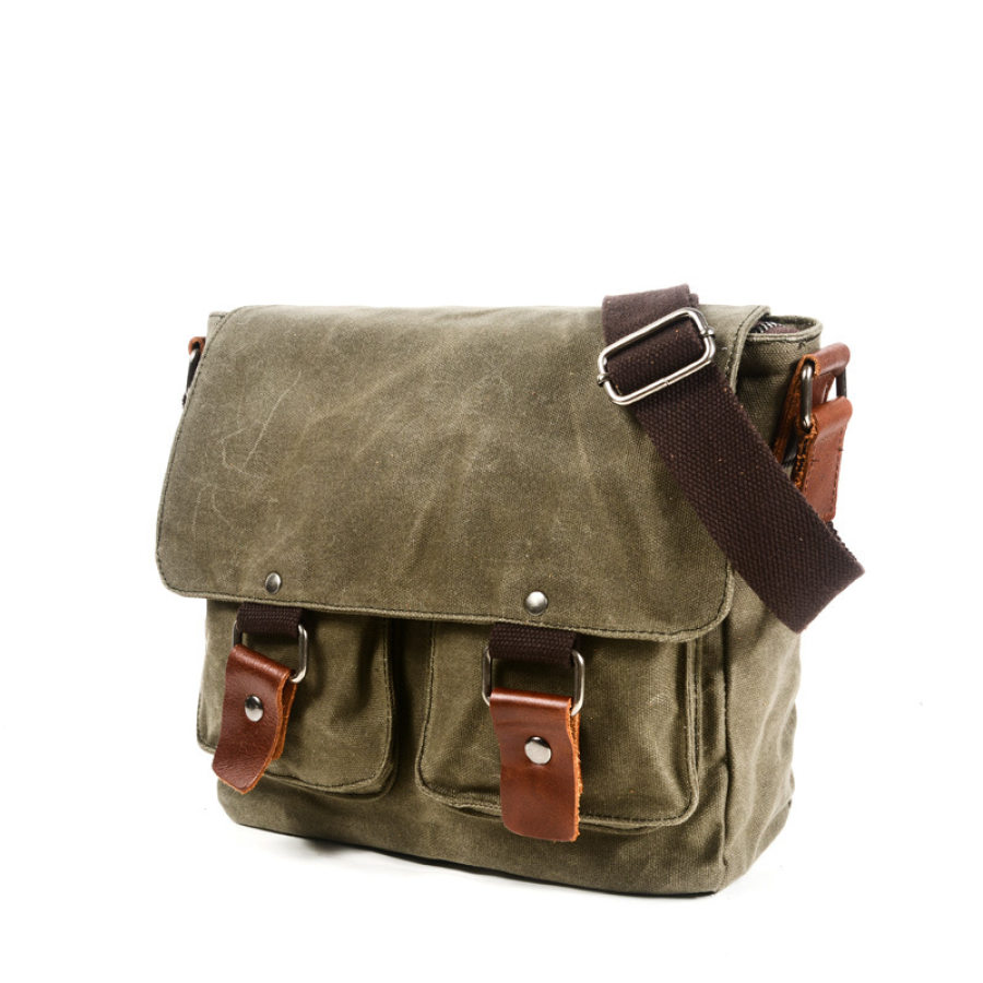 

Mens Tactical Retro Waterproof Shoulder Bag Canvas Bag