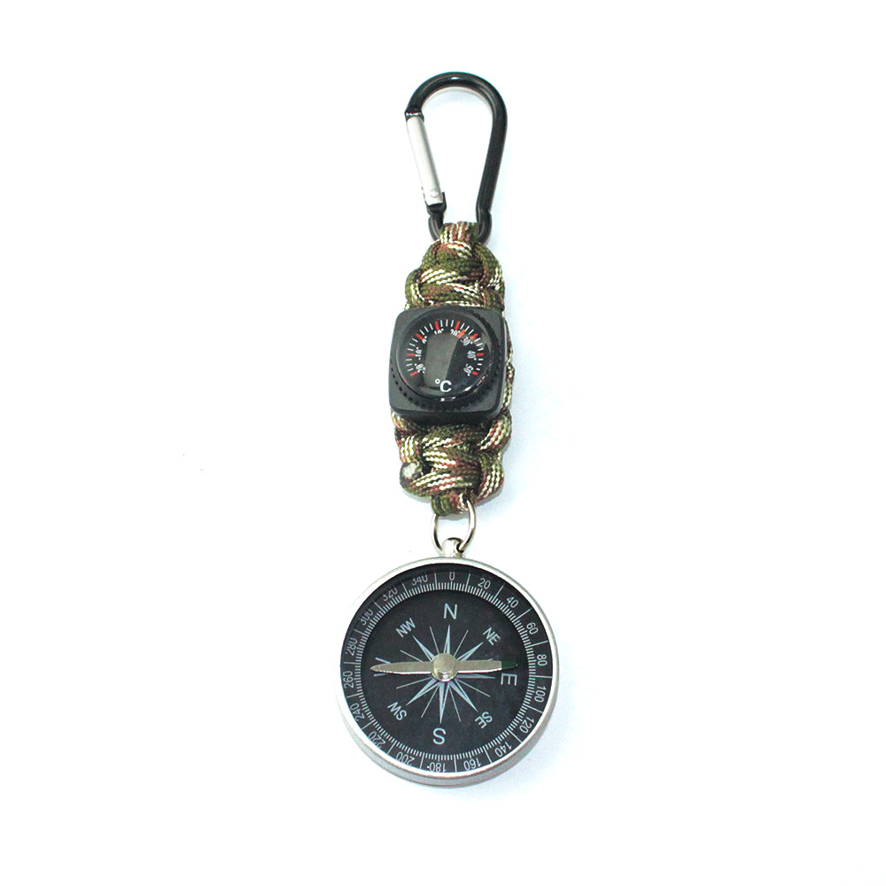 Outdoor Precision Compass Thermometer Chic Keychain