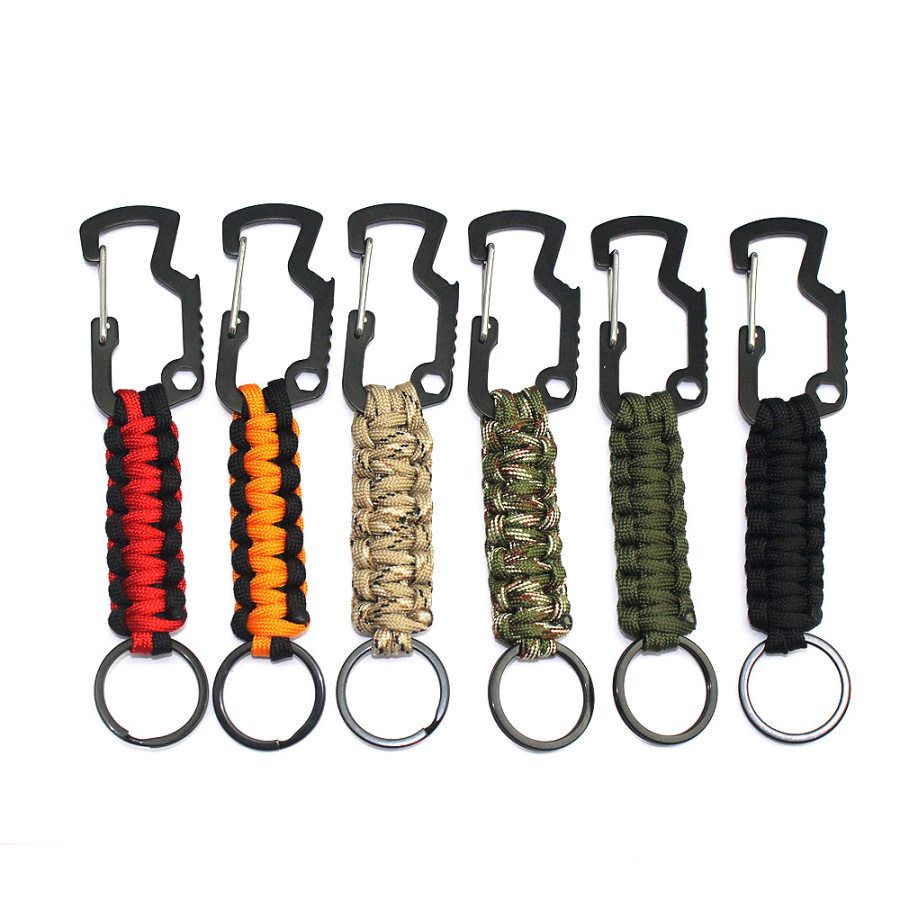 

Multifunctional life-saving supplies bottle opener hand-wove