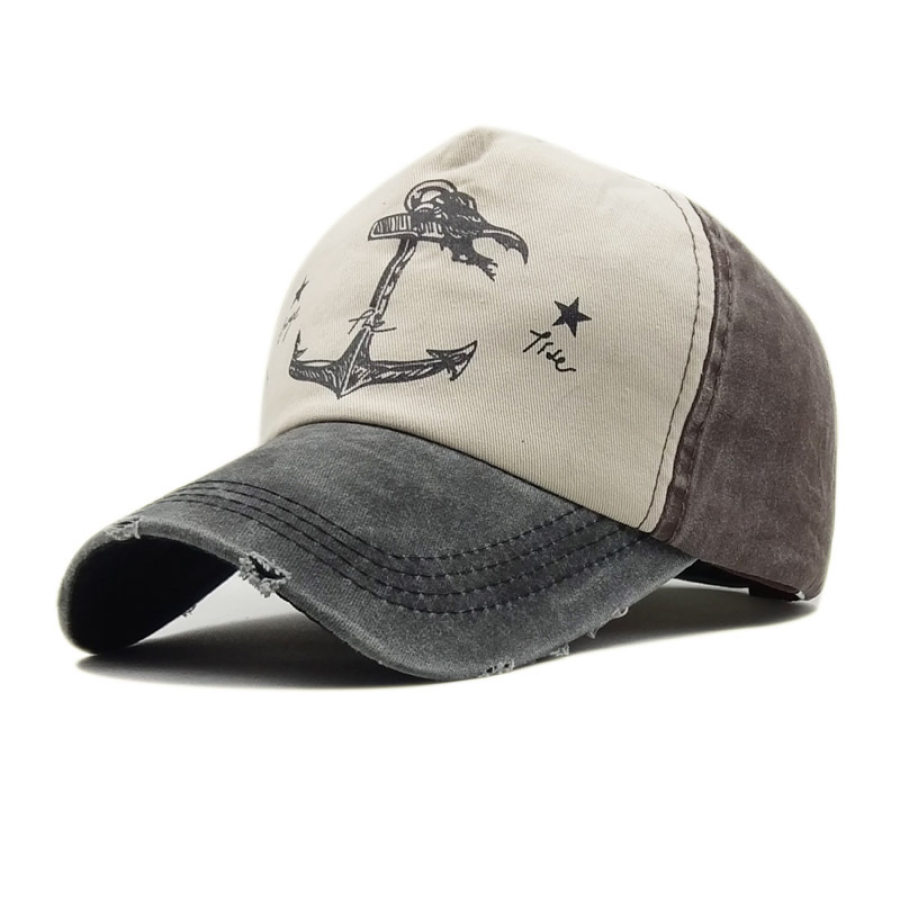 

Male and female hip-hop anchor embroidered cap