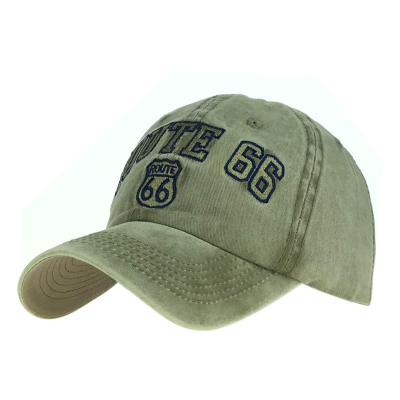 Men's And Women's Old Chic Washed 66 Road Embroidery Baseball Cap