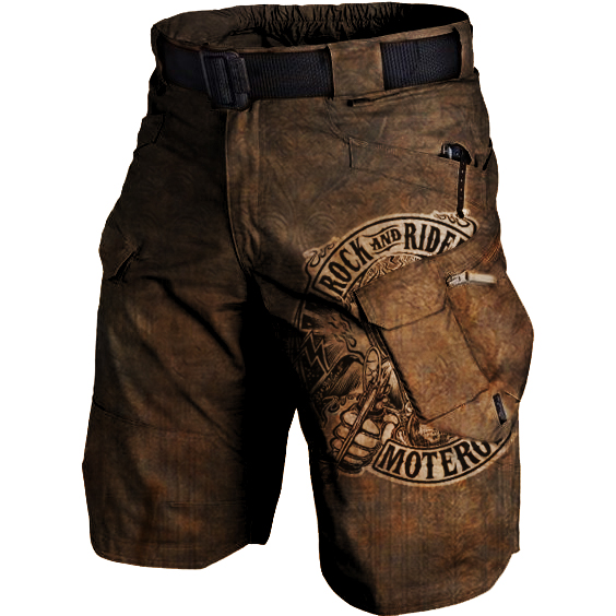Men's Rock And Rider Chic Motorcycle Tactical Shorts