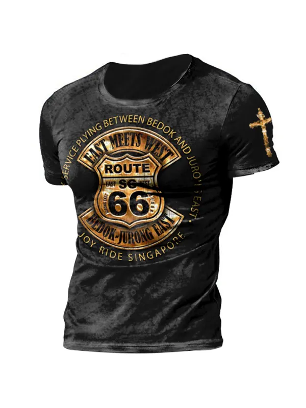 Mens outdoor comfortable and breathable printed T-shirt - Plazabery.chimpone.com 
