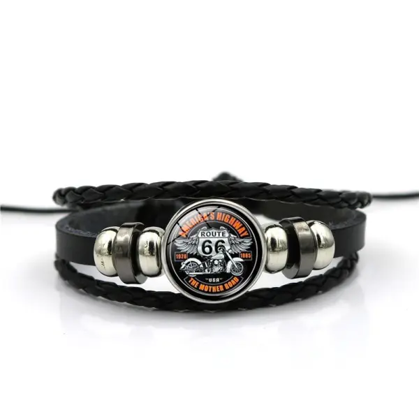 American Classic Route 66 Time Beaded Hand Woven Bracelet - Styletaken.chimpone.com 