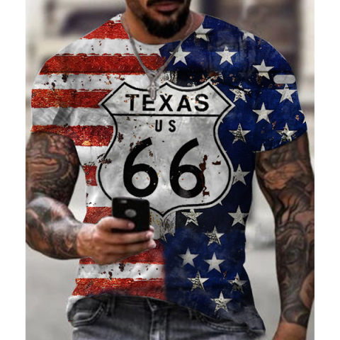 Mens US Route 66 T-shirt