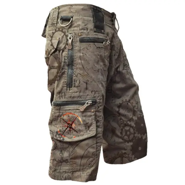 Mens Outdoor Sports Zipper Pocket Tactical Shorts - Mosaicnew.com 