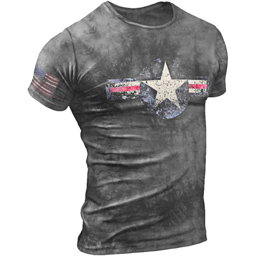 

Mens Retro Casual Short Sleeve T-Shirt