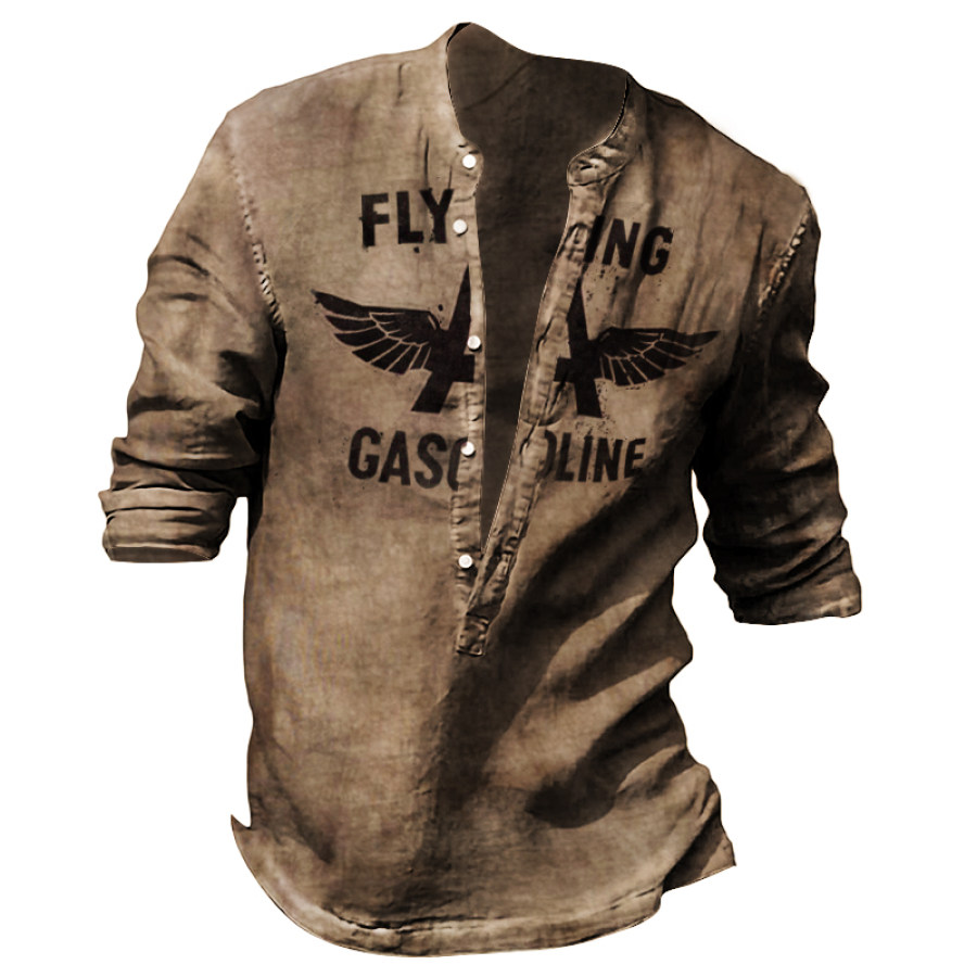 

Mens Fashion Retro Deep V Neck Long Sleeve Top