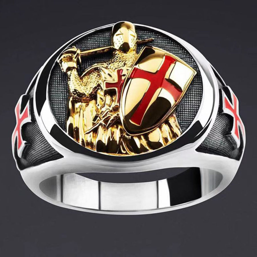 

Men's Vintage Templar Punk Ring