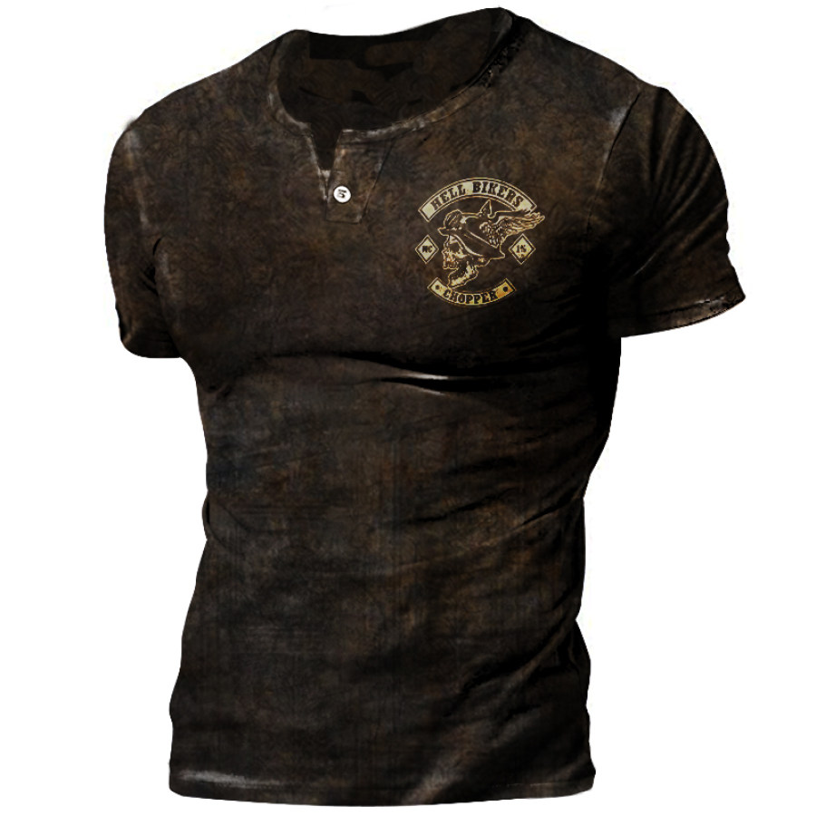 

Hello Bikers Fashion retro print T-shirt