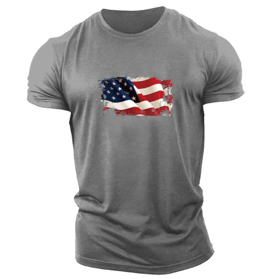

Men's Sports Flag Print Short Sleeve T-Shirt