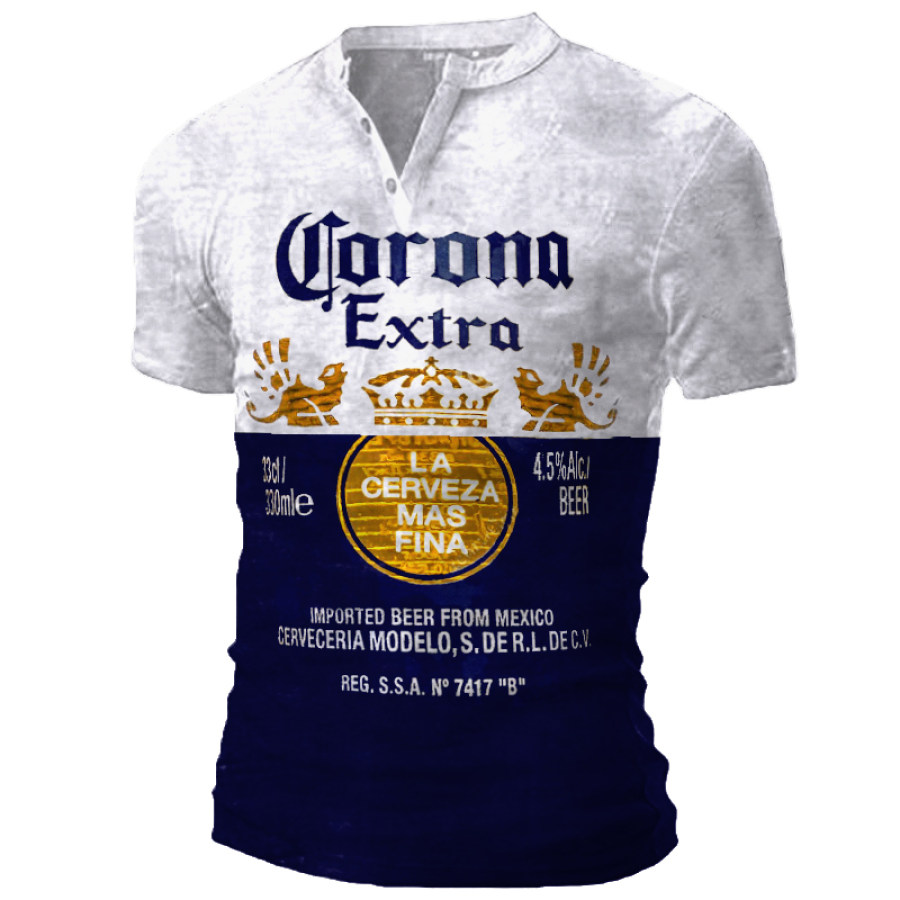 

Mens vintage Corona Extra print outdoor combat T-shirt