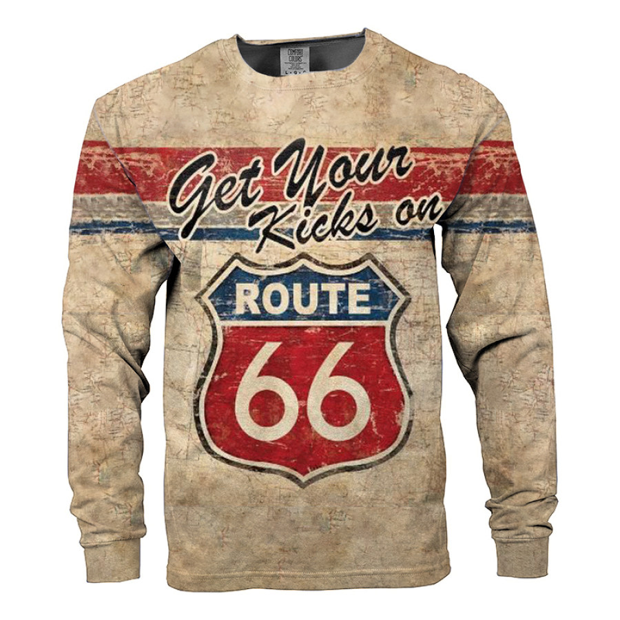 

Mens outdoor tactical motor oil vintage print Sweatshirt