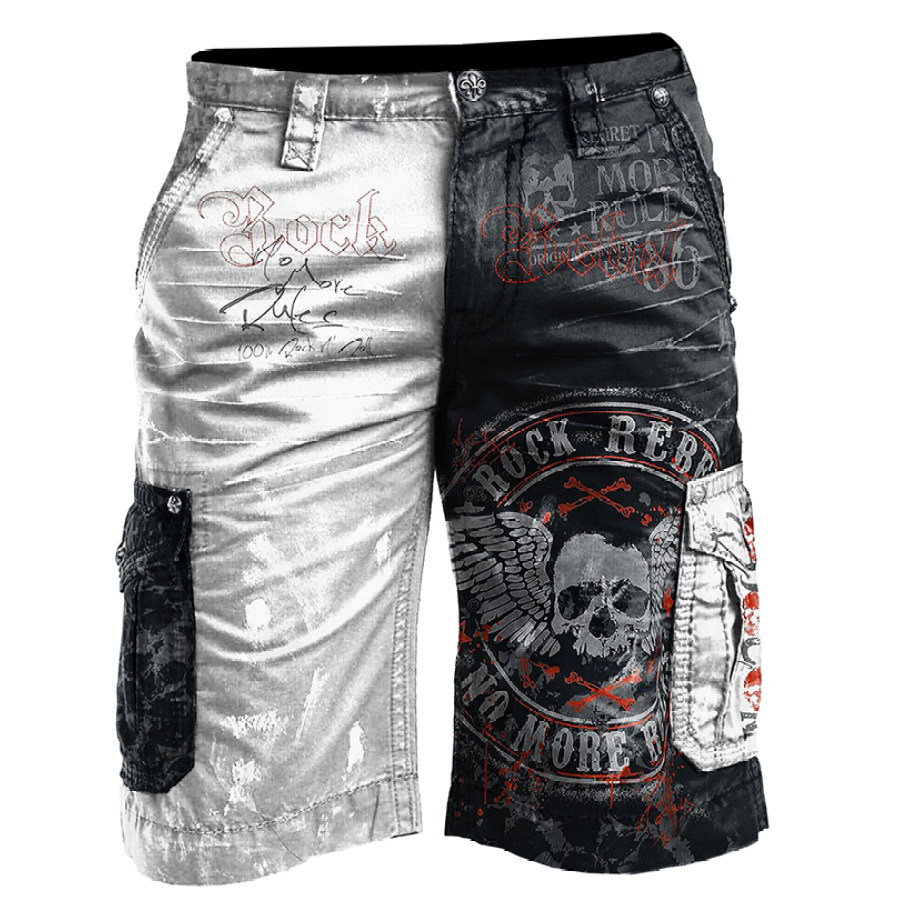 

Men's Outdoor Tactical Rock Rebel Rock Print T-shirt