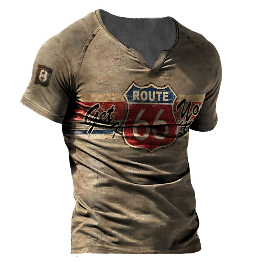 

T-shirt Tattica Da Uomo Con Stampa A Olio Per Moto All'aperto