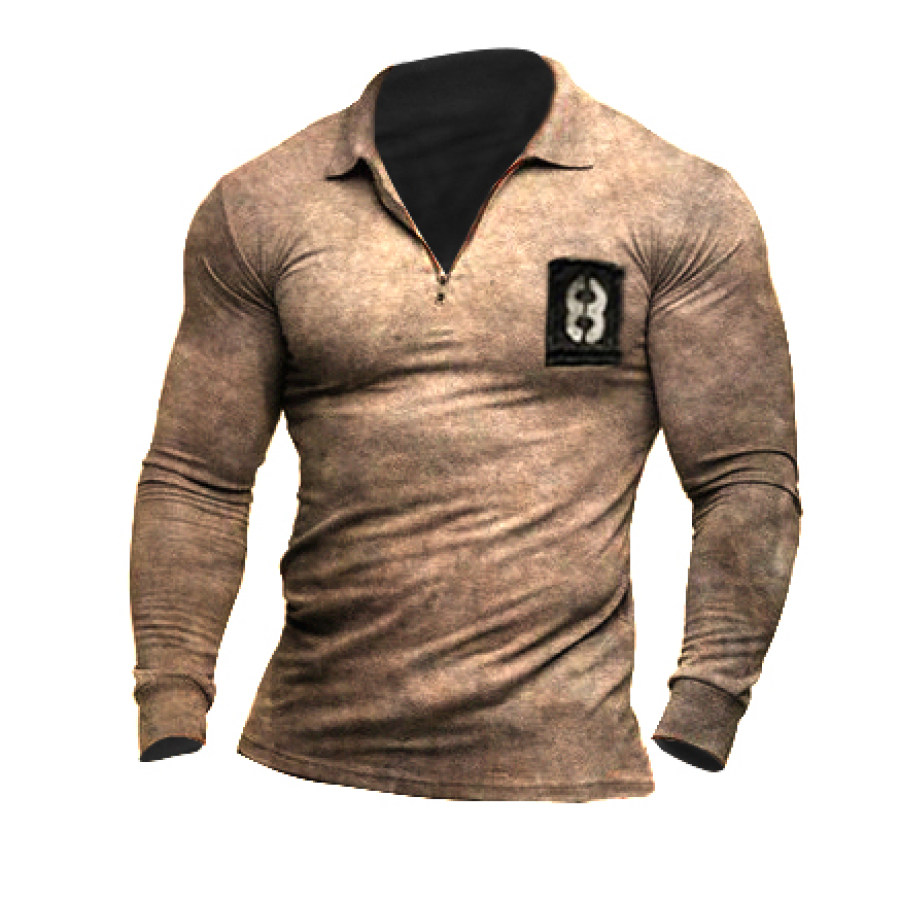 Mens Vintage Outdoor Retro Polo Shirts