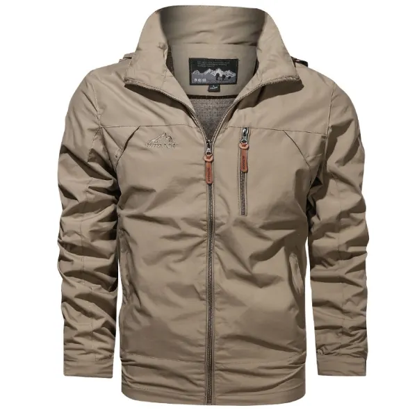 Men's Outdoor Waterproof And Windproof Hooded Jacket - Blaroken.com 
