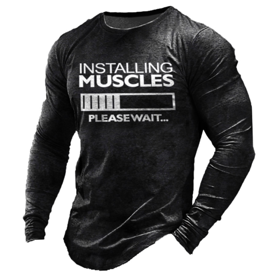 

Men's Outdoor Tactical Letter Print Long-sleeved T-shirt