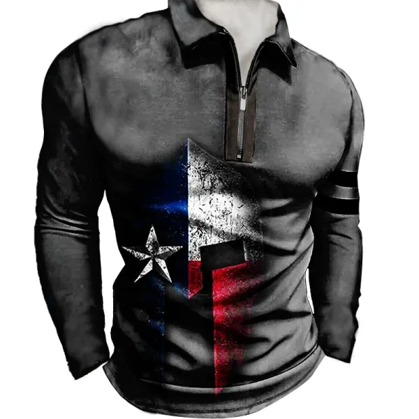 Men's Outdoor American Spartan Retro Print Tactical Top - Styletaken.chimpone.com 