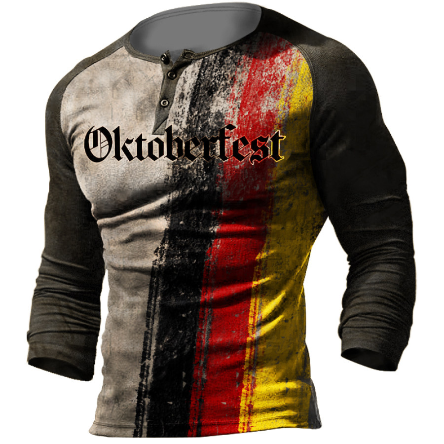 

Camiseta Táctica Estampada Vintage Oktoberfest Para Hombre Al Aire Libre