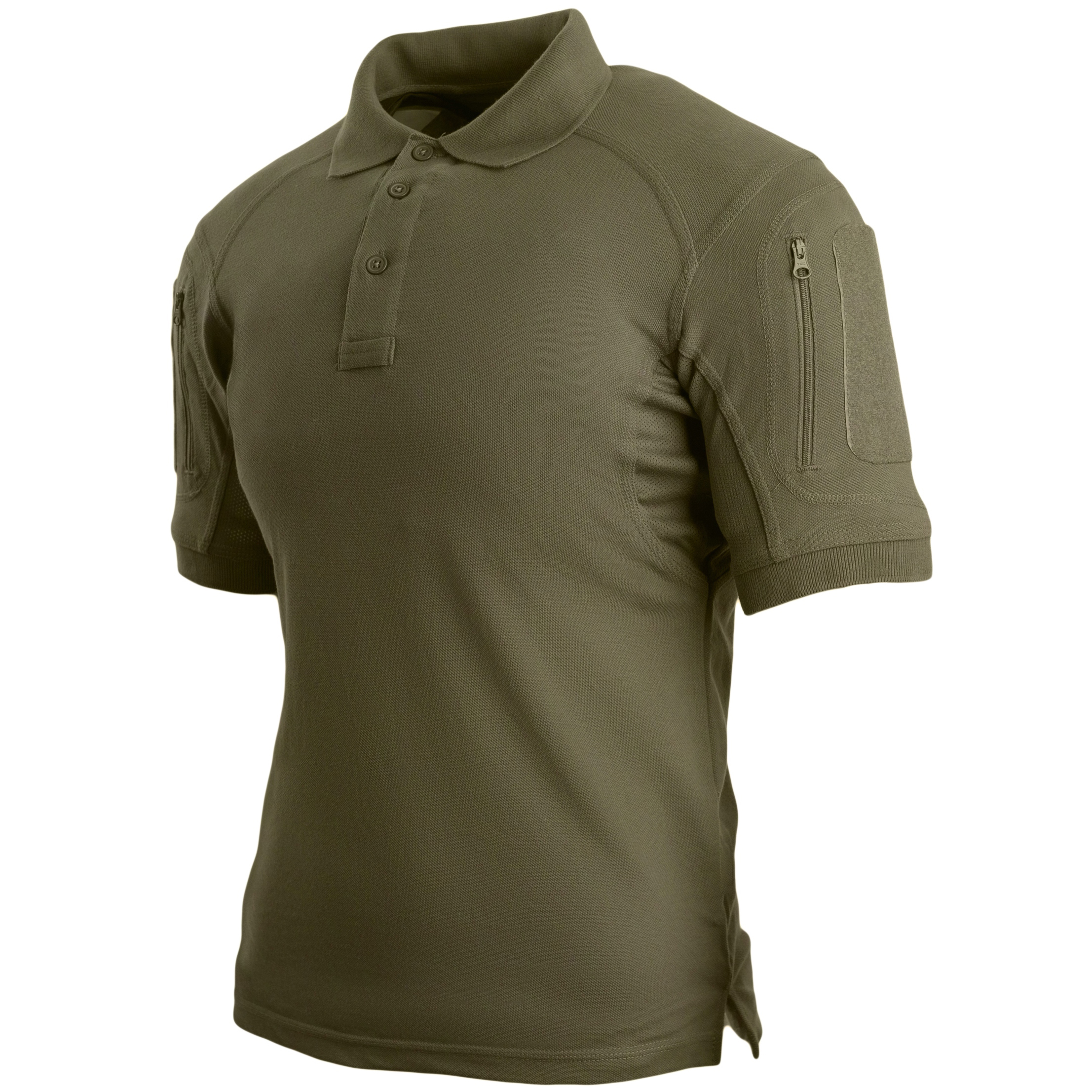 Men's Outdoor Military Solid Chic Color Zipper Polo Shirt