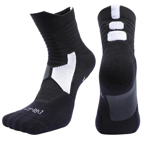 Men's Antibacterial Mid-Tube Basketball Sports Terry Socks - Styletaken.chimpone.com 