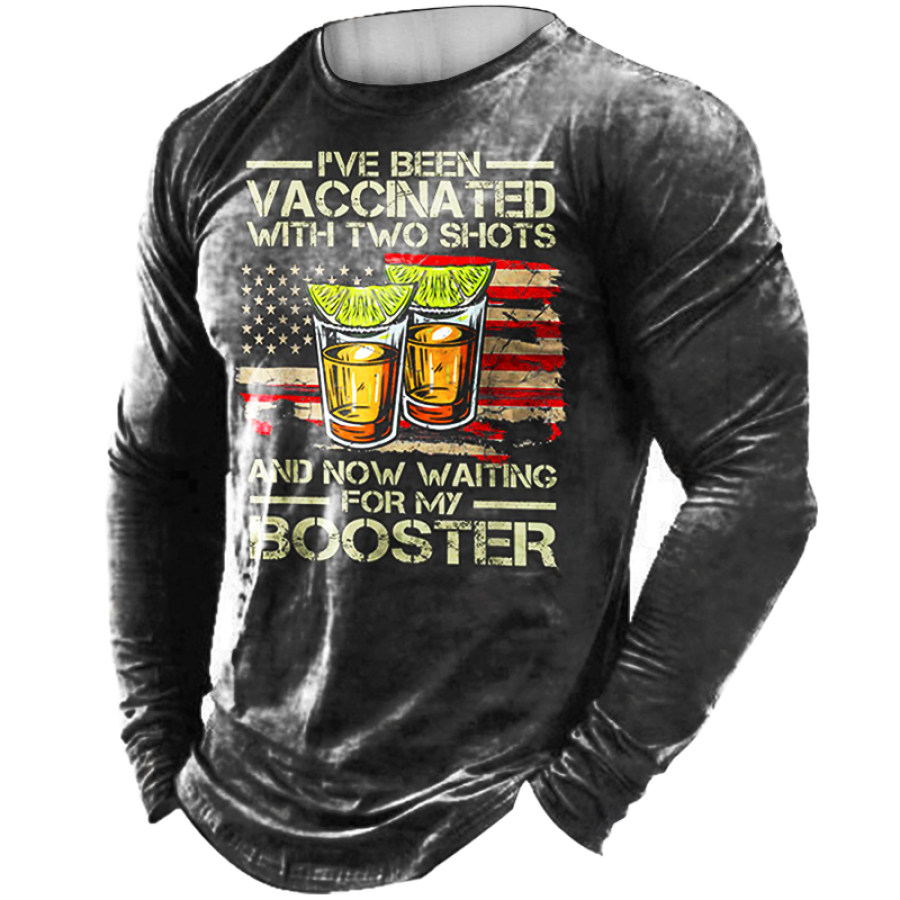 

I've Been Vaccinated Funny Two Shots Tequila Men T-Shirt