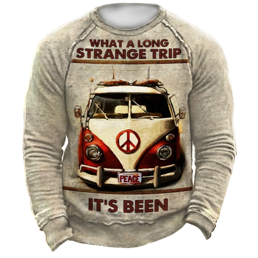 

Men's Retro Motorcycle Wagon Print Tactical Sweatshirt