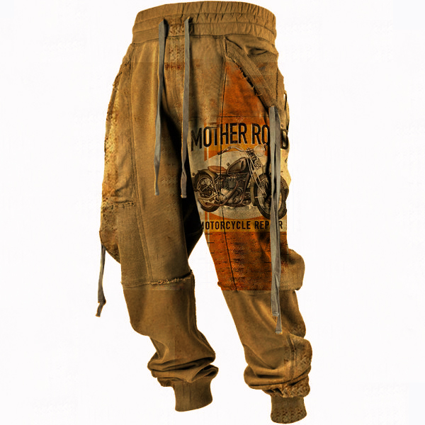 Mother Road Old Rider Chic Men's Outdoor Wear-resistant Casual Pants